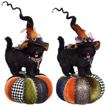 Plow & Hearth Mother And Baby Fox Pumpkin Statues, shops Set of 2